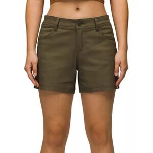 Prana Halle Short II Women's 16 Slate Green 5" Inseam Standard Fit High Rise